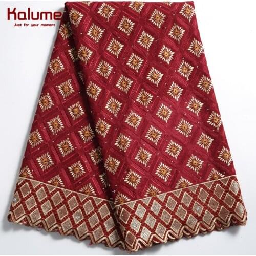 Kalume African Swiss Cotton Lace Fabric High Quality Men Women Nigerian Swiss Voile Lace Fabric For Daily Dress Wedding F2273