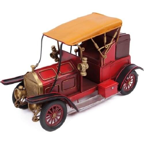 Antique Decor Metal Vintage Classic Car Creative Desktop Trinket Miniature Gift Nostalgic Handmade Hand Painted Quality