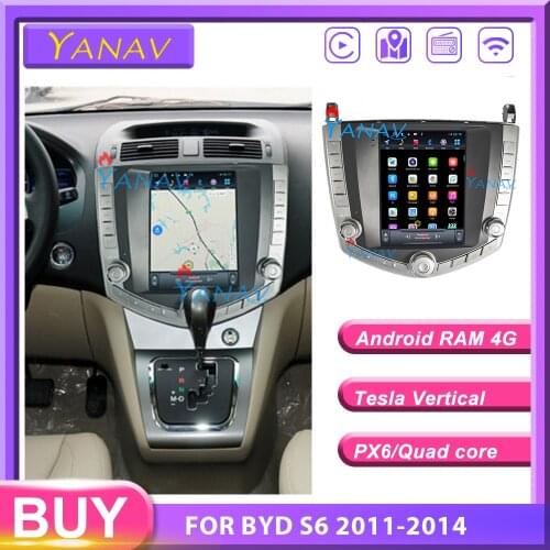 Android system GPS navigation For BYD S6 2011-2014 car stereo multimedia HD video DVD player vertical screen auto radio player