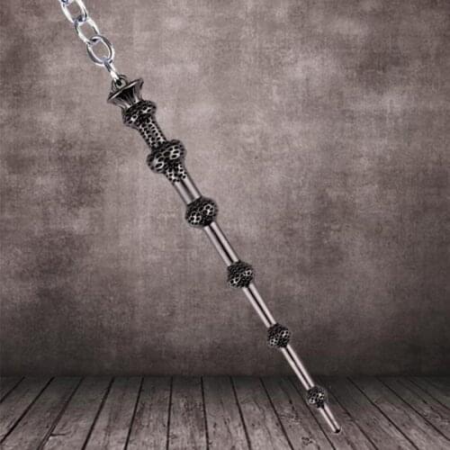 Trendy Magic Wand Pendant Keychain Gifts Toy Man Movie Wizard Wands Key Chain Jewelry Popular Movie Wand Keyring