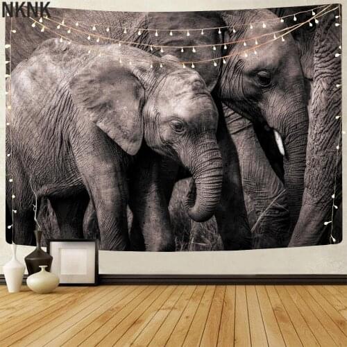 NKNK Brand Elephant Tapestry Animal Home Tapestrys Love Rug Wall Home Tenture Mandala Wall Hanging Mandala Hippie New