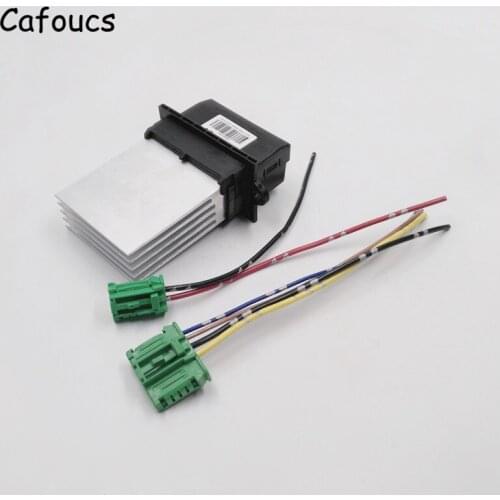 Cafoucs Air Conditioning Heater Blower Fan Resistor And Connector Wire For Peugeot For Nissan For Citroen For Renault 6441L2