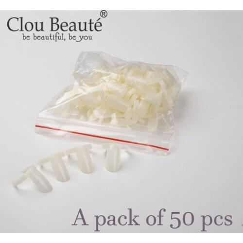 Clou Beaute 50 Tips Sticks Nail Art Practice Acrylic Professional Nail Polish Colours Display Natural Colors Rings