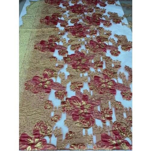 Damask lace fabric 2021 high quality lace African jacquard lace fabric Nigeria party lace fabric D4083