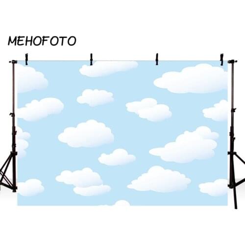 MEHOFOTO Blue Sky and White Clouds Backdrop Birthday Party Banner Photography Baby Shower Decoration Background for Photobooth