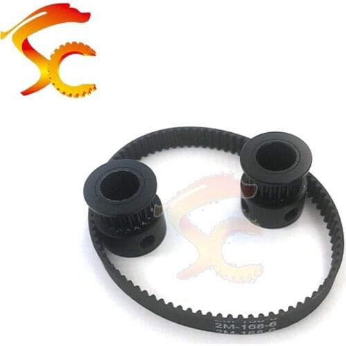 Timing Belt Pulley Set GT2 20teeth 20 teeth Reduction 1:1 Bore 8&8mm Belt GT2/2M-168- 6mm 3D Printers Parts printer pulley