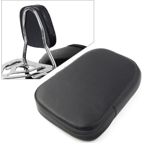 Motorcycle Rear Sissy Bar Back Seat Backrest Leather Cushion Pad For Harley Chopper Touring for Honda for Suzuki