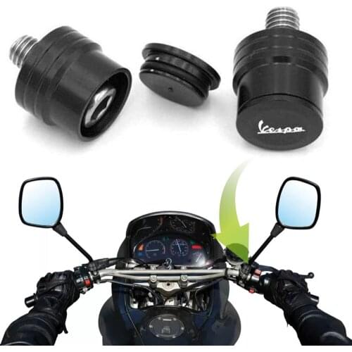 Moyorcycle Mirror Hole Blanking Plate Cover Accessories For Piaggio Vespa GTS300 GTS 300 Scooter Black Grey