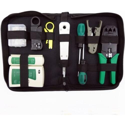 10 In 1 Network Tool Set Crimping Pliers Wire Stripping Tool Network Diagnostic Toolkit Network Crimping Pliers