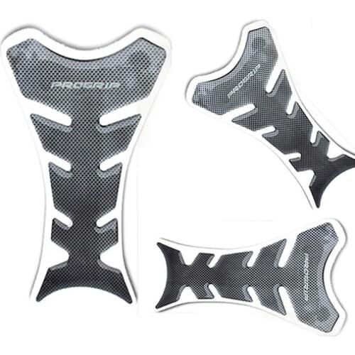 Motorcycle Tank Pad Sticker Black Carbon Fishbone Shape Fiber Emblems Adhesive Car Sticker Motorcycle Decoration