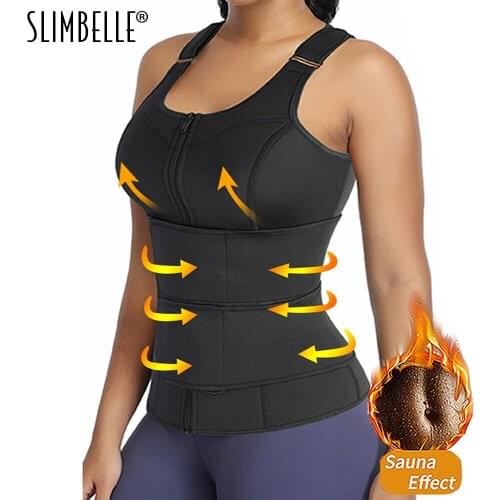 Neoprene Sauna Sweat Waist Trainer Corset Trimmer Vest Women Weight Loss Waist Cincher Body Shaper Slimming belt Faja Shapewear
