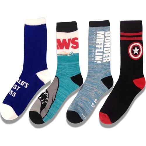 Mens fashion casual usa socks street wear hiphop fun socks street style logo print cotton warm novolty personalized socks