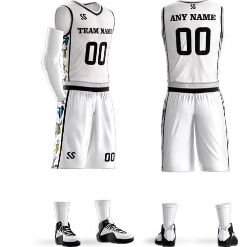 Wholesale Adult Child Kids Basketball Jerseys Custom College Basketball Suits Shirts Shorts Digital Sublimation Printing