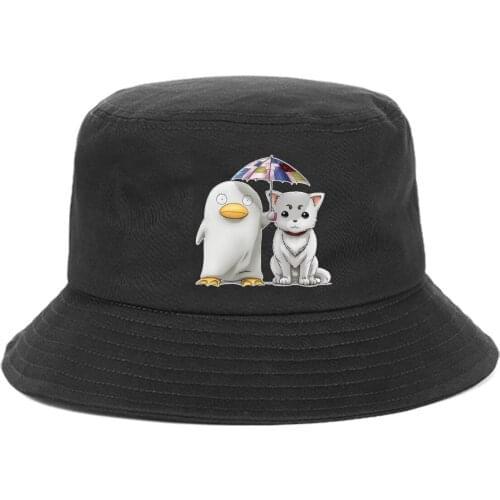 Anime GINTAMA Bucket Hat teenager Outdoor Summer Hip Hop Cap unisex Streetwear Chapeau Caps Fisherman Caps