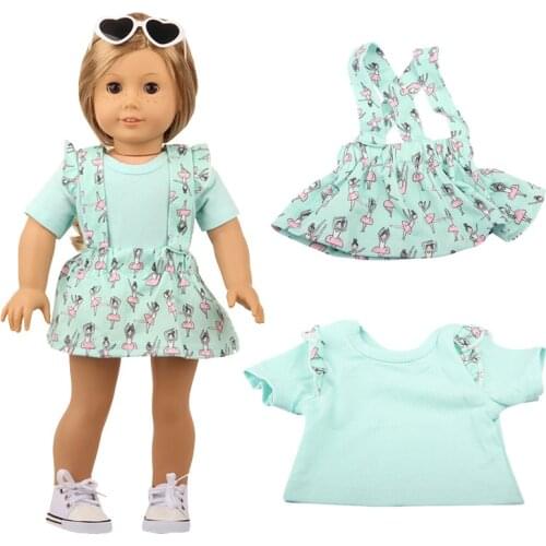 2021 Fashion Fit 18 inch Baby New Born Doll Clothes 43 cm Reborn Toddler Dolls Dress Love Sports Clothes For Baby Birthday Gift