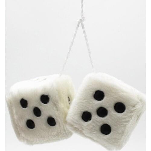 Auto Car Pendant Colorful Plush Dice Craps Automobiles Rear View Mirror Charms Toy Hanging Suspension Ornaments Decoration