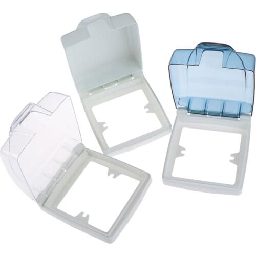 86 Type Light Panel Socket Doorbell Flip Cap Cover Clear Bathroom Kitchen Accessory Plastic Wall Switch Waterproof Cover Box