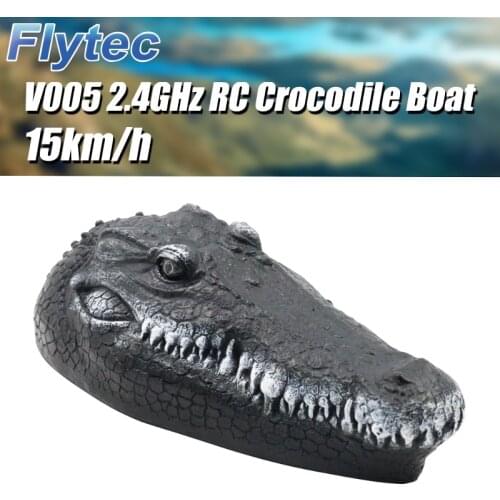 Flytec V005 2.4GHz Simulation RC Crocodile Boat 15km/h Remote Control RC Boat Joke Prank Maker Fun Novelty Simulation Spoof Toy