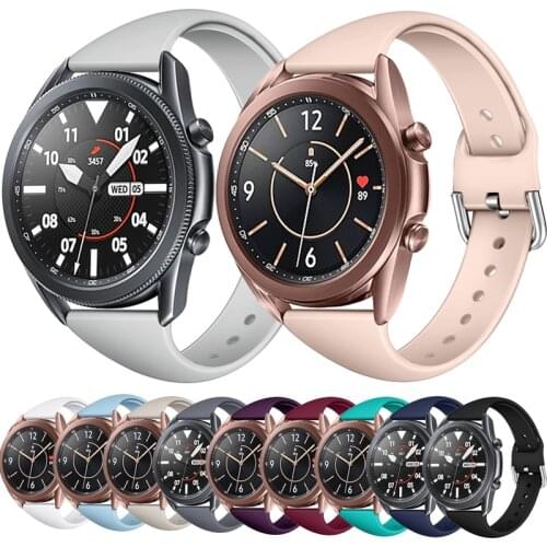 20mm 22mm Watch Strap for Samsung Galaxy Watch Active 3 41mm 45mm Silicone Band Bracelet Wristband for Galaxy Watch 2 40mm 44mm