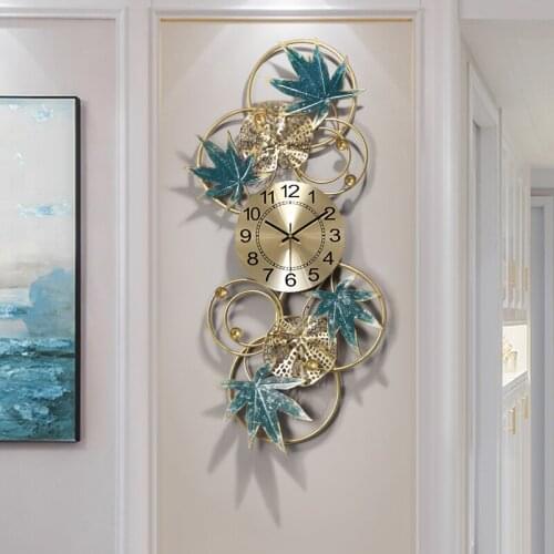 Creative Digital Wall Clock Simple Silent Modern Large Luxury Nordic Metal Wall Clock Living Room Reloj Pared Home Decor DG50WC