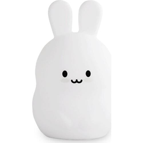 Bedroom Rabbit Shape Baby Nursery Adjustable Color LED Night Light Soft Remote Control Bedside Lamp USB Rechargeable Cute