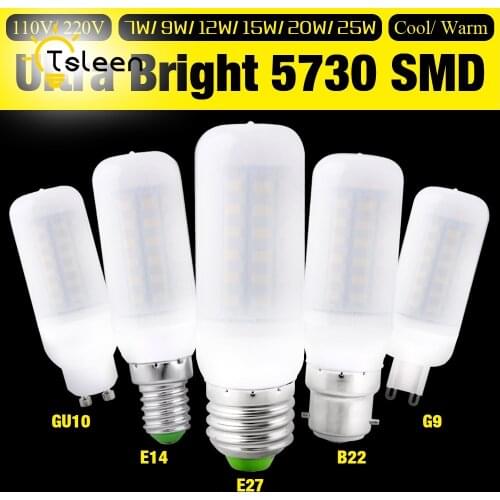 Milky Lampada Led Lamp 220V E27 E14 Led Light 5730 SMD Bombillas LED Bulb Candle Luz Ampoule Spotlight Lamparas
