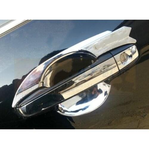 Higher star ABS chrome 4pcs car door handle decoration bowl with logo For Toyota Camry 2012-2017