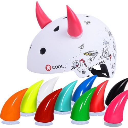 Motorcycle Helmet Devil Horn Decorations Full Face Off Road Helmet Decoration Ox Horn Car AccessorieS Silicone Cool Suction cup