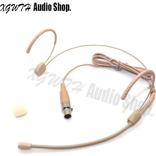 Omnidirectional Head Wearing Headset Microphone Condenser Headworn Mic for Shure Wireless System Body-Pack Transmitter