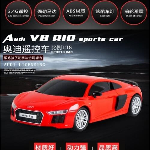 1:18 2.4G Audi R8 V10 GT high speed rc car toy High simulation Resistance to fall children Car