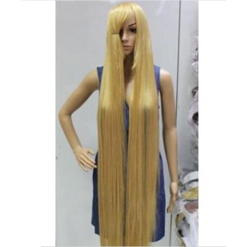 Zhaoxia++01531@Q8+++HOT! Movie Tangled long cosplay Straight wig 60 inches 150 cm wig