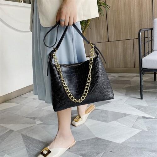 Women Shoulder Bag Pu Leather Stone pattern Bag Ladies Fashion chain Shoulder Bag Female cross body bag Sac Main Femme 2020