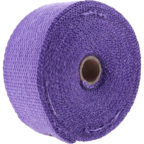 2" x 32ft Purple Motorcycle Exhaust Heat Wrap Roll Fiberglass Heat Shield Tape Universal