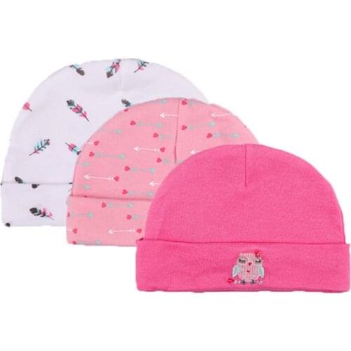 2020 Unisex Hot Sale Baby Caps 3-pack for Boys Girls Newborn Boy Girls Hats Infant Caps 0-3 Months