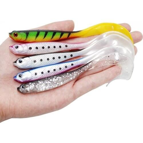 4pcs Fishing Lure Soft Baits 12cm 6g Wobblers Iscas Artificiais Jig Swimbait Silicone Bait Carp Fishing Tackle Winter Soft Lure
