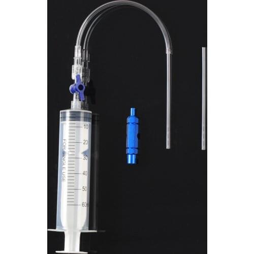 60ml Bicycle Tubeless Tire Liquid Injection Tool Bike Tire Tubeless Sealant Injector Syringe Rubber Hose Kit For MTB Bicycle