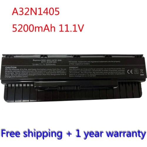 7XINbox 6Cell 5200mAh A32N1405 Battery For Asus ROG G551 G551J G551JK G551JM G58JM G771 G771J G771JK G771JM G771JW U300 U305