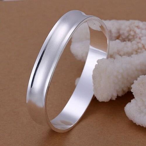 B076 silver fashion jewelry 925 jewelry silver plated bangle bracelet Square Round Bangle /GRHMSCIJ HUHVKAJT