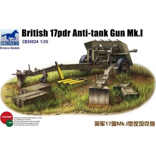 BRONCO CB35024 1/35 British 17prd Anti-tank gun Mk.I - Scale Model Kit