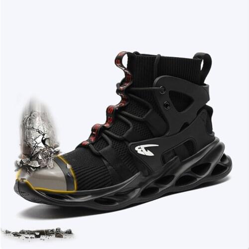 Dropshipping Indestructible Work Shoes Men Women Steel Toe Air Safety Shoes Puncture-Proof Work Sneakers Breathable Ryder Shoes
