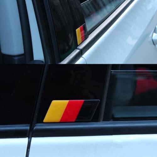 2Pcs Epoxy Germany German Flag Auto Car Emblem Badge Decal Sticker For GOLF7 MK7 MK6 Golf CC GTI Jetta Polo etc