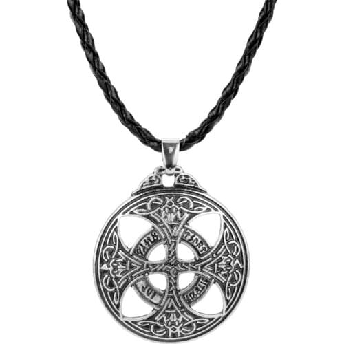 Gothic Necklaces&Pendants Totem Runic Necklace Men Women Accessories Braided rope Necklace collares Jewelry
