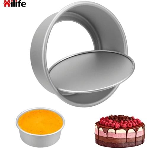 HILIFE Removable Mousse Chiffon Cake Mold Bakeware Bakery Tools Dish Oven Baking Tools Anode Surface Anodization Cake Pan