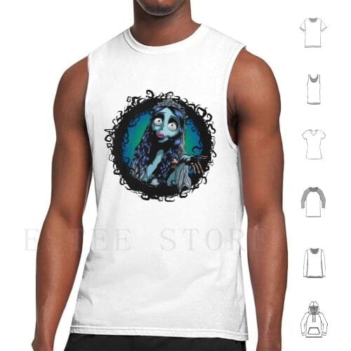 Corpse Bride Tank Tops Vest Cotton Corpse Bride Emily Tim Burton Gothic Cartoon Halloween Fantasy Case
