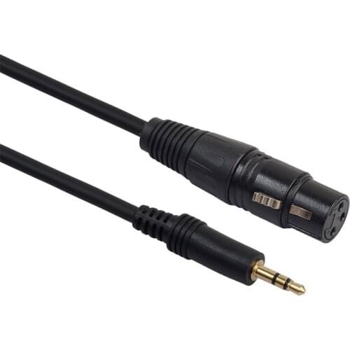 Jack 3.5MM 1/8 Inch To XLR Male To Female Cable, XLR 3 Pin To Aux Cord for Smartphones, Laptops, Powered Speaker, Mixing Console
