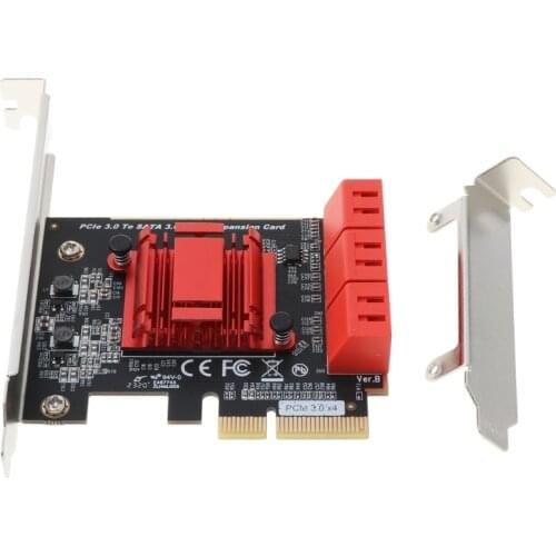 PCIE SATA 3.0 PCI-E SATA Card PCI E PCI Express SATA Controller 6-Ports SATA3 PCIE X4 Expansion Card ASM1166 chip