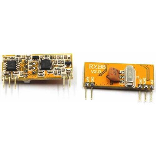 2pcs RXB8 V2.0 433Mhz Wireless Receiver Module Superheterodyne Wireless Receiver Modules