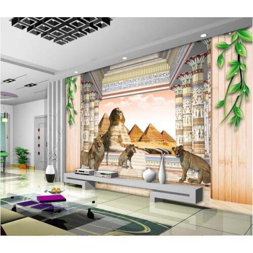 3d wallpaper custom mural non-woven 3d room wallpaper Egyptian Pyramids 3D TV backdrop palace photo 3d wall murals wallpaper