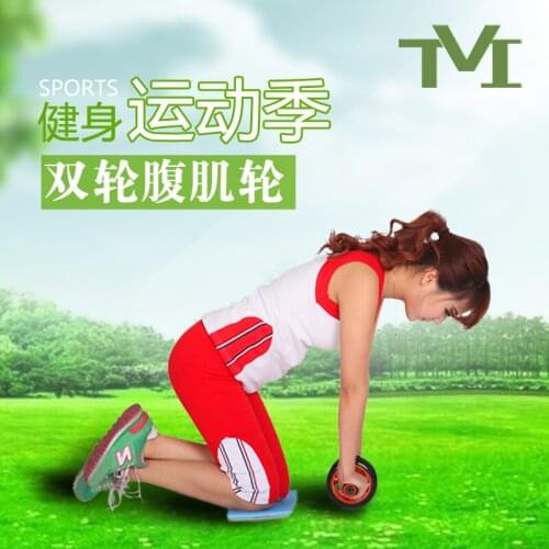 El genuine abdomen roller fitness by abdominal pulley exercise abdominal training fitness equipment home push ups wheels