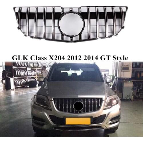 1 Piece For GLK GT Style Kidney Mesh Grille For B-ENZ GLK Class X204 2012 2013 2014 ABS Car Styling Racing Bumper Grille